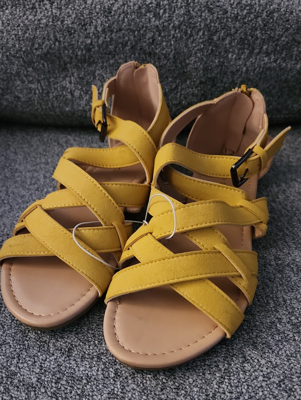 Indigo Thread Co. Yellow Gladiator Sandals Size 7